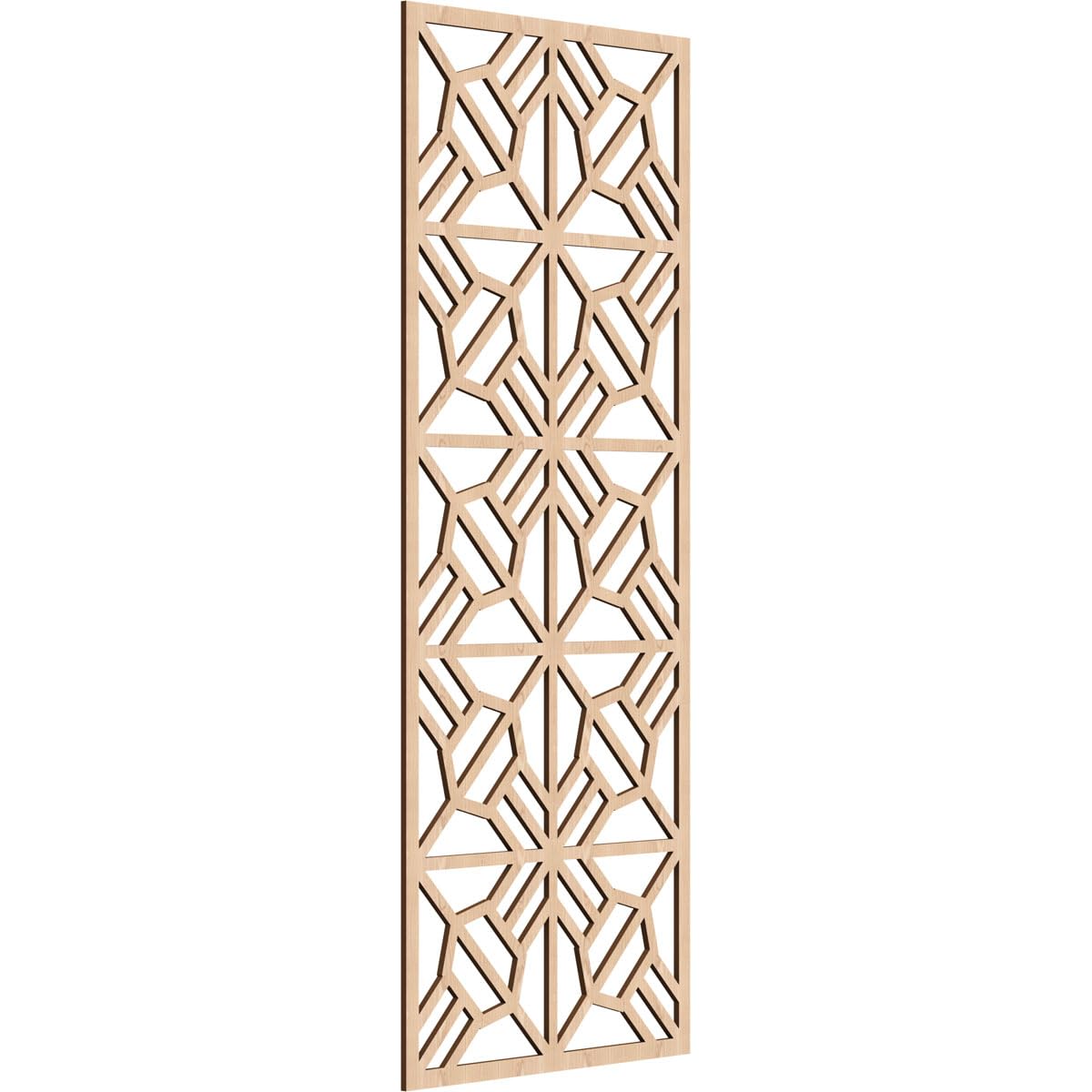 21 3/8"W x 54 3/8"H x 1/4"T Auburn Decorative Fretwork Wood Wall Panels, Red Oak
