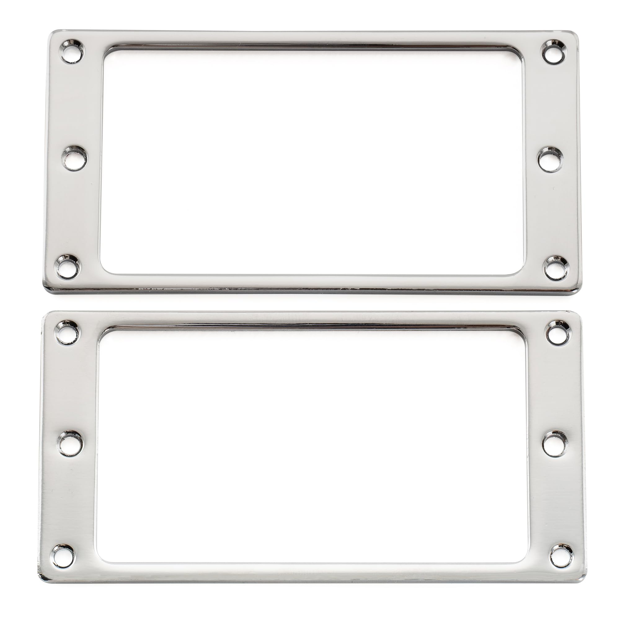 Musiclily Basic Steel Flat Bottom Humbucker Pickup Mounting Rings Set for PRS/Epi Style Electric Guitar, Chrome (Set of 2)