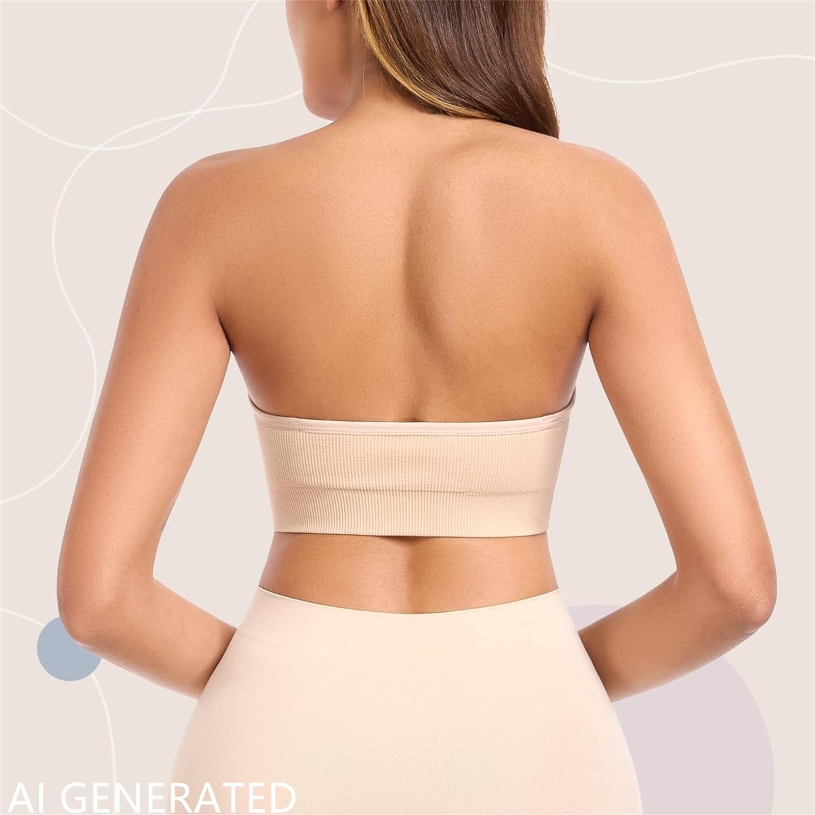 Brasier bandeau sin tirantes para mujer, sin tirantes, agarre de silicona antideslizante, acolchado y sin costuras, parte superior de tubo convertible