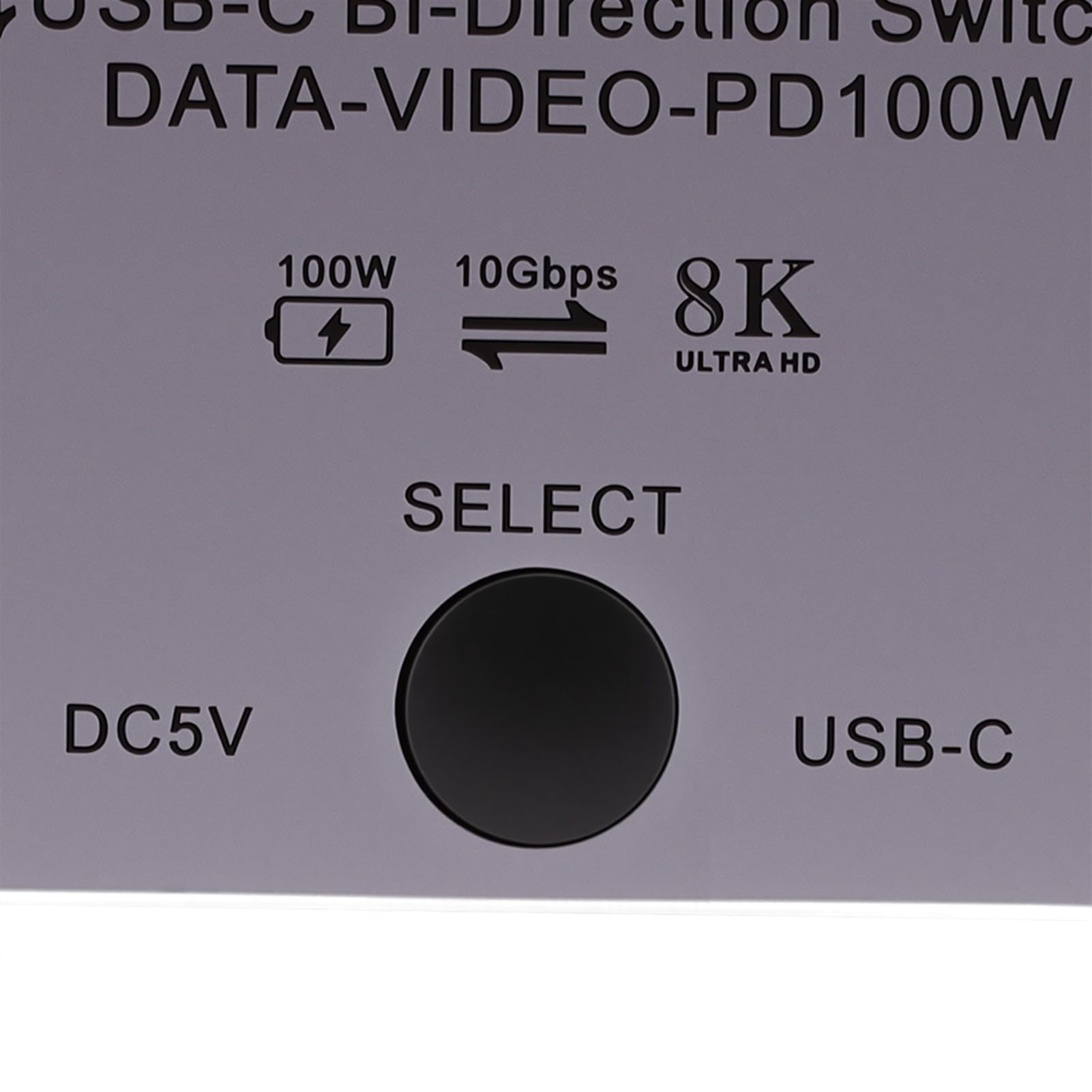 Sélecteur KVM USB C 8K 60Hz, Commutateur Bidirectionnel à Chargement