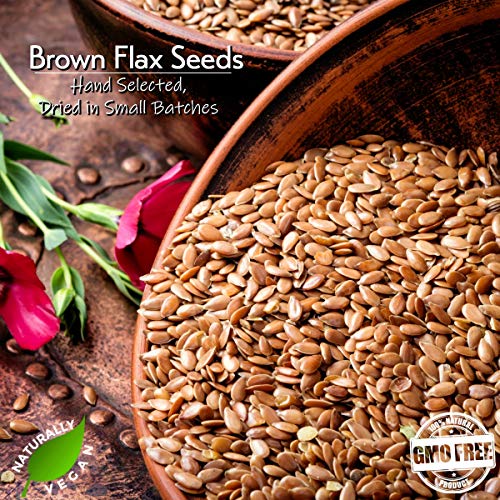 Gerbs Raw Brown Flax Seeds 4 Lbs. Premium Grade | Freshly Harvested & Packaged In Resealable Bulk Bag | Non-Gmo, Keto & Paleo Cleared |High In Omega-3 Fatty Acids & Fiber| Gluten Peanut Free #TOP4