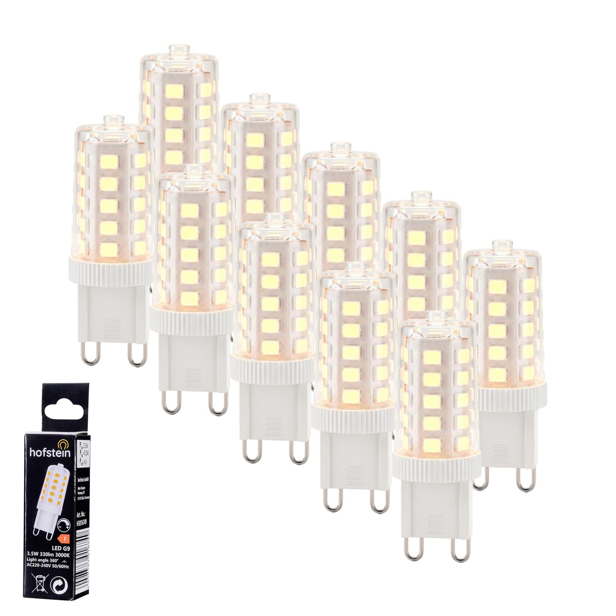 HOFSTEIN LED G9 10er Set 3,5 Watt 3000 Kelvin 330 Lumen