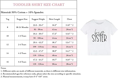 Miniatura 2 de Camiseta para hermana mayor, hermana pequeña, camiseta a juego para hermanos, gemelas, ropa para hermana mayor, hermana grande