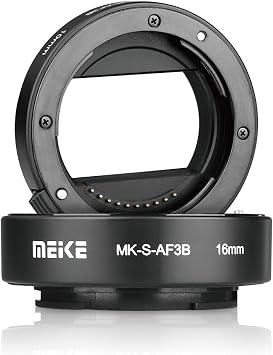 Meike MK-S-AF3B Auto Focus Extension Tube 10mm 16mm for Sony A7 A7M2 NEX 3 NEX 5 NEX 6 A6600 A5000 A6000 A6100 A6300 A6400 A6500 A9