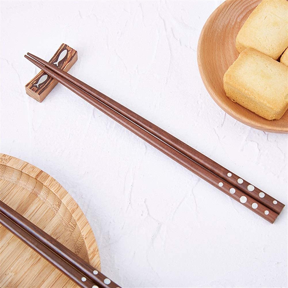 Baguettes japonaises Pointues antidérapantes Shell Craft Hotel Ménage Creative Imprimé Baguettes Coffret Cadeau, 5 Paires