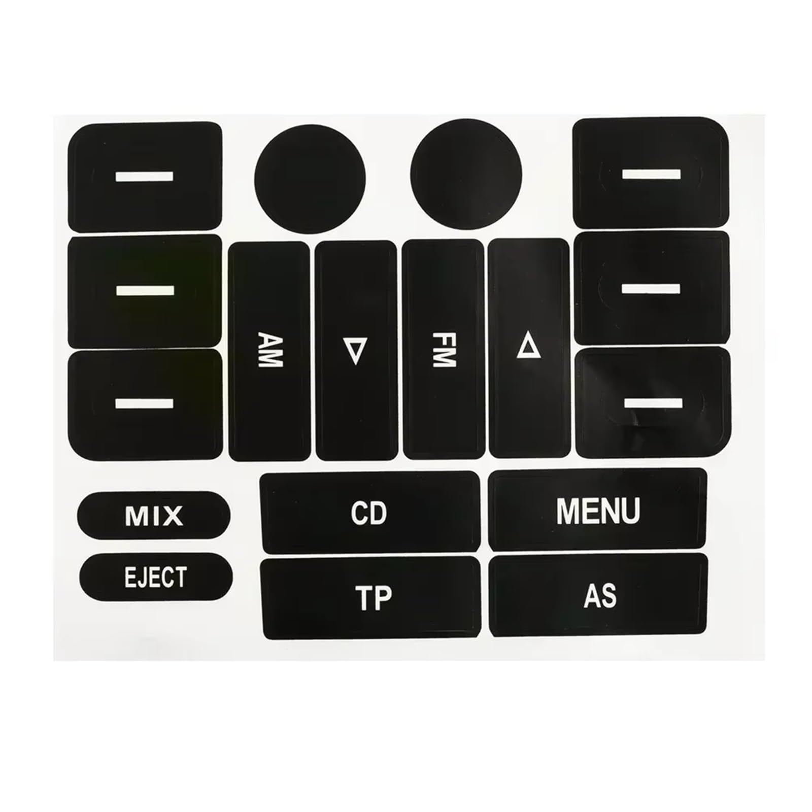 Wsbojxth One Color Repair Patch Compatible With Vw For Golf Mk5 For Passat 1 Set Car Radio Button Repair Stickers Air Condition Knobs Worn Button Decals Interior Accessories