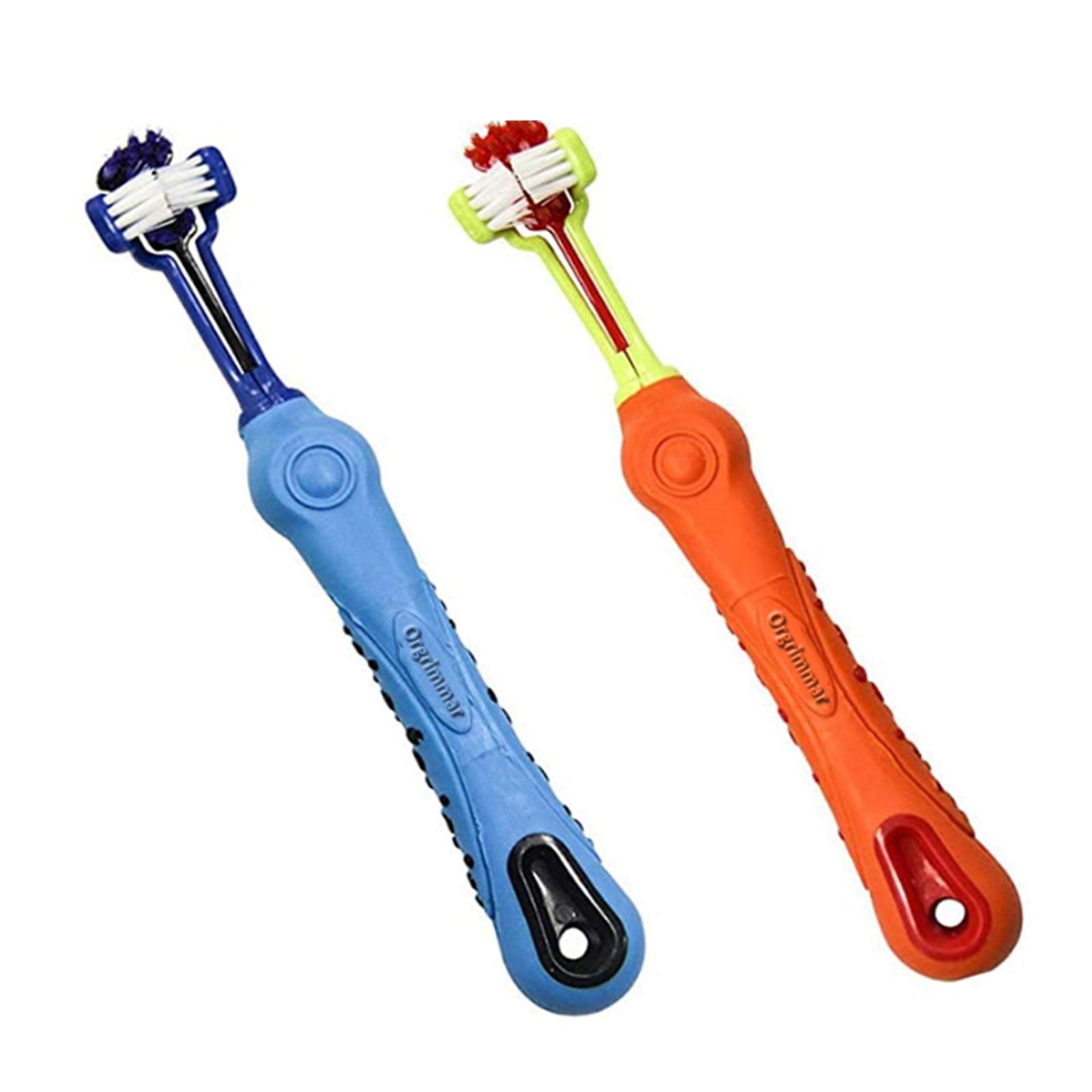 Orgrimmar 2 PCS 3-Sided Pet Toothbrush Dog Toothbrush Removing Bad Breath Tartar Cleaning Mouth Pet Dental Care Cat Cleaning Mouth (B08ZC7SHQ5) Amazon Price History, Amazon Price Tracker