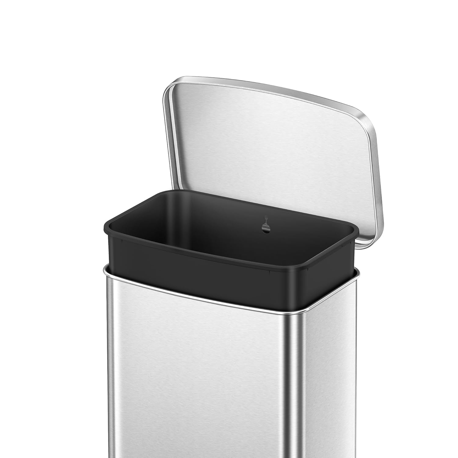 EKO Titus - Pattumiera da Cucina, 50 l, con Pedale e Coperchio con Chiusura Morbida, in Acciaio Inox, Anti-Impronta, Cestino Moderno e Robusto, Grande capacità per Il Riciclaggio