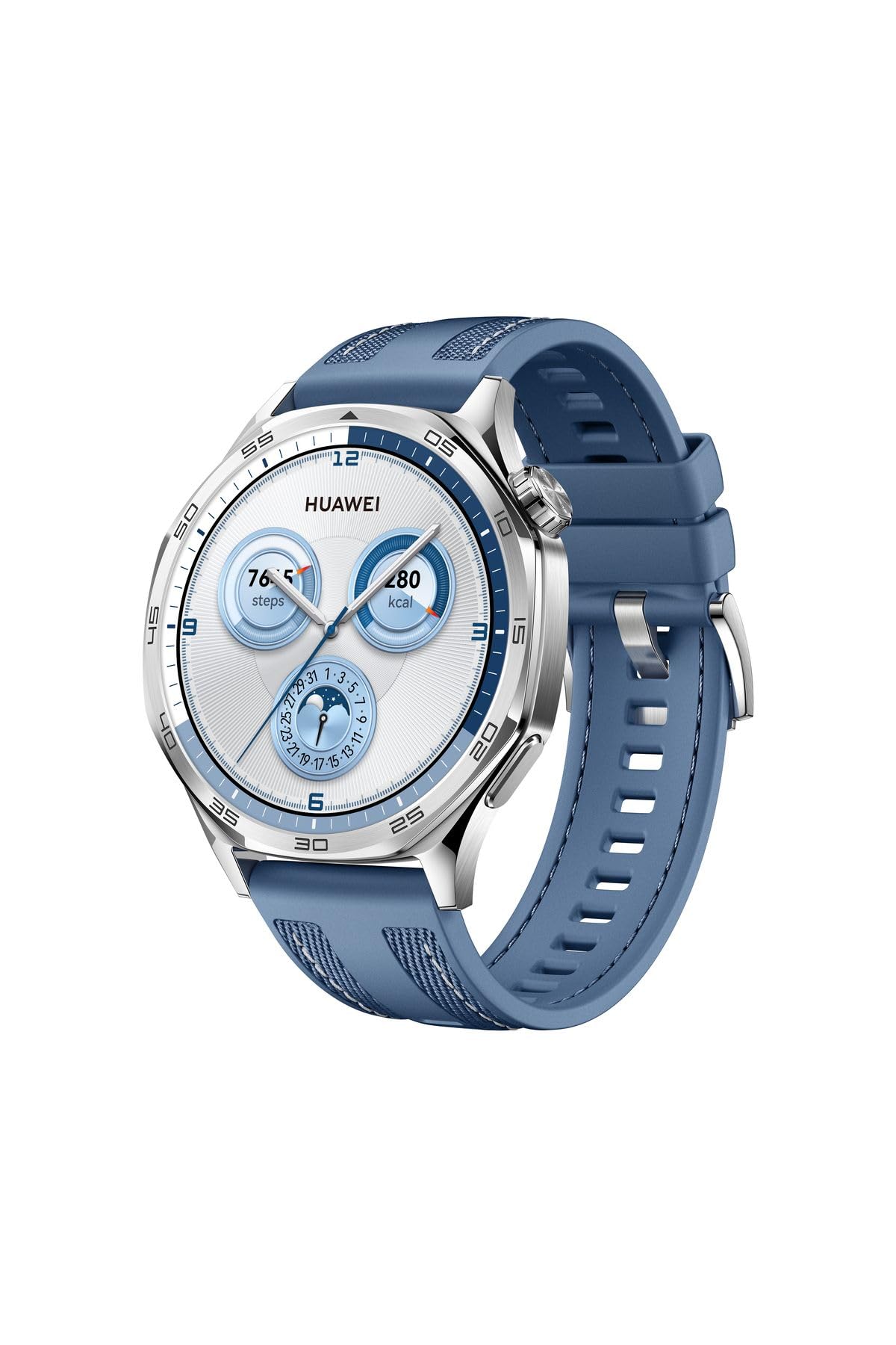 HUAWEI WATCH GT 5 46 mm Smartwatch, ostre krawędzie, zupełnie nowe sporty biegowe i rowerowe, śledzenie zdrowia, żywotność baterii do 14 dni, kompatybilny z iOS i Android, niebieski