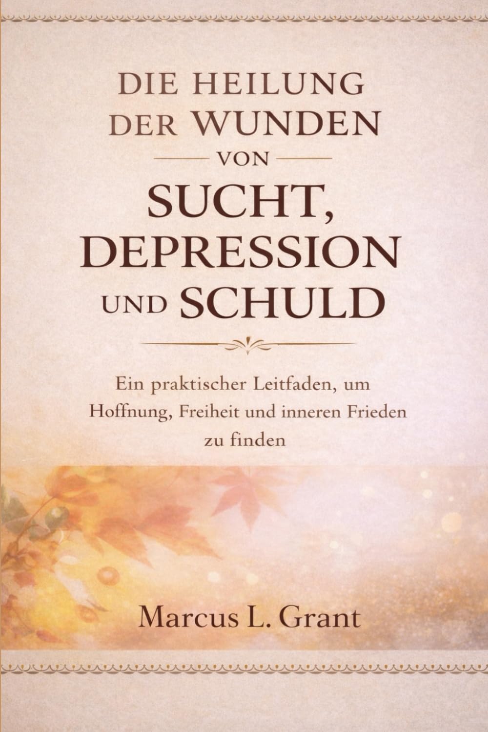 DIE HEILUNG DER WUNDEN VON SUCHT, DEPRESSION UND SCHULD: Ein praktischer Leitfaden, um Hoffnung, Freiheit und inneren Frieden zu finden