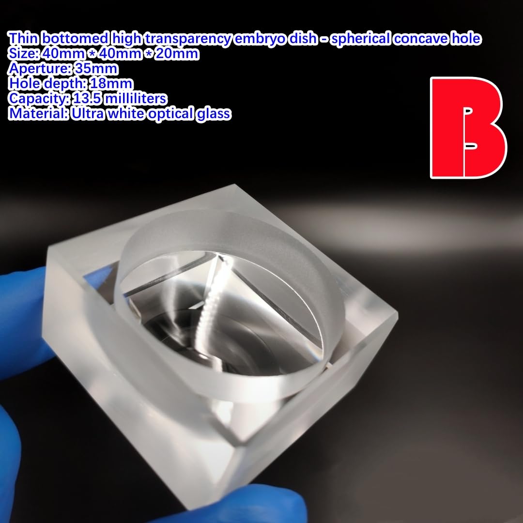 1 Stück hochtransparente Embryoschale mit dünnem Boden for den Laborgebrauch – anpassbare Lösungen verfügbar(B: 40x40x10mm)