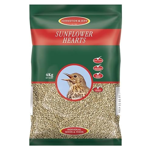 Image of 4kg Sunflower Hearts - Premium High Protein, Oil-Rich Bird Food/Feed for Wild Birds