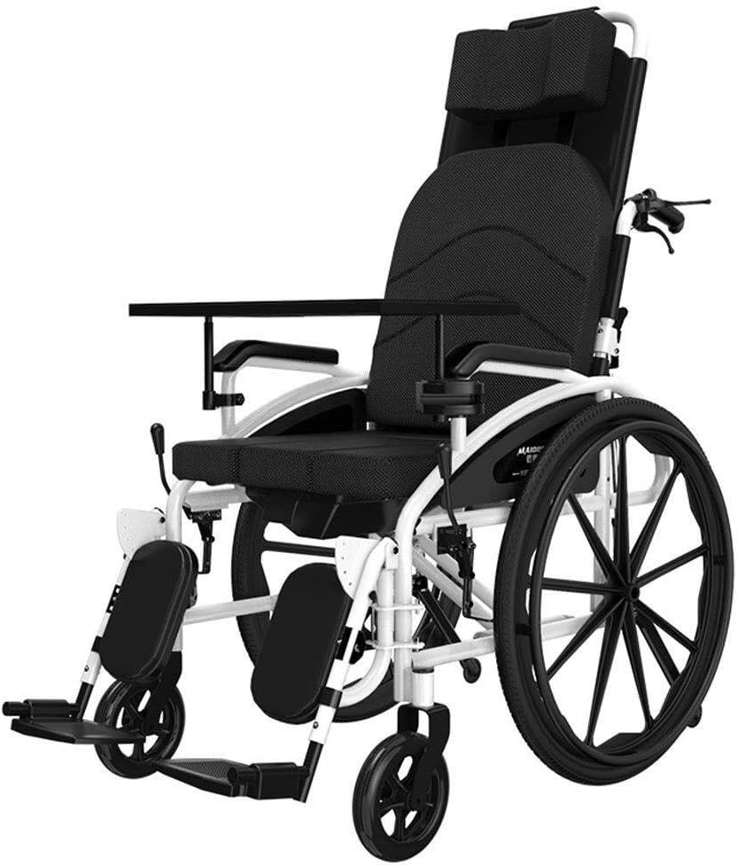 Mobile Toilet Wheelchair, Aluminum Alloy Light Collapsible