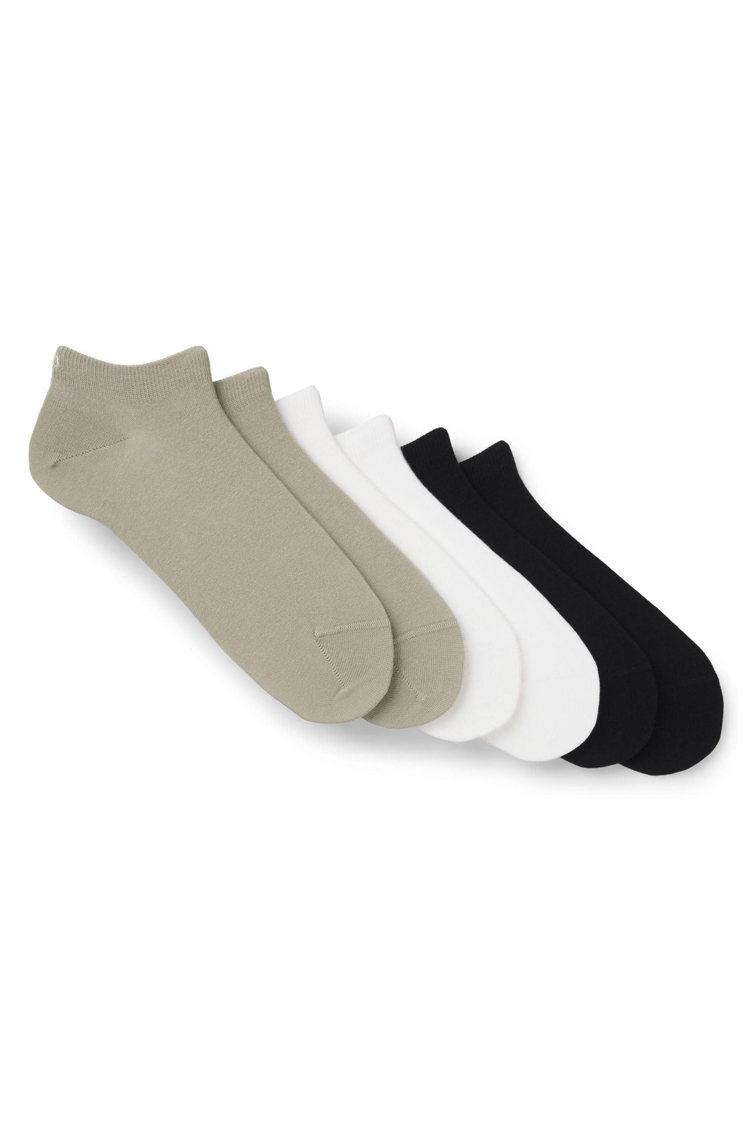 HUGO Herren 6P AS UNI CC Sechserpack Sneakers-Socken aus Baumwoll-Mix mit Logos