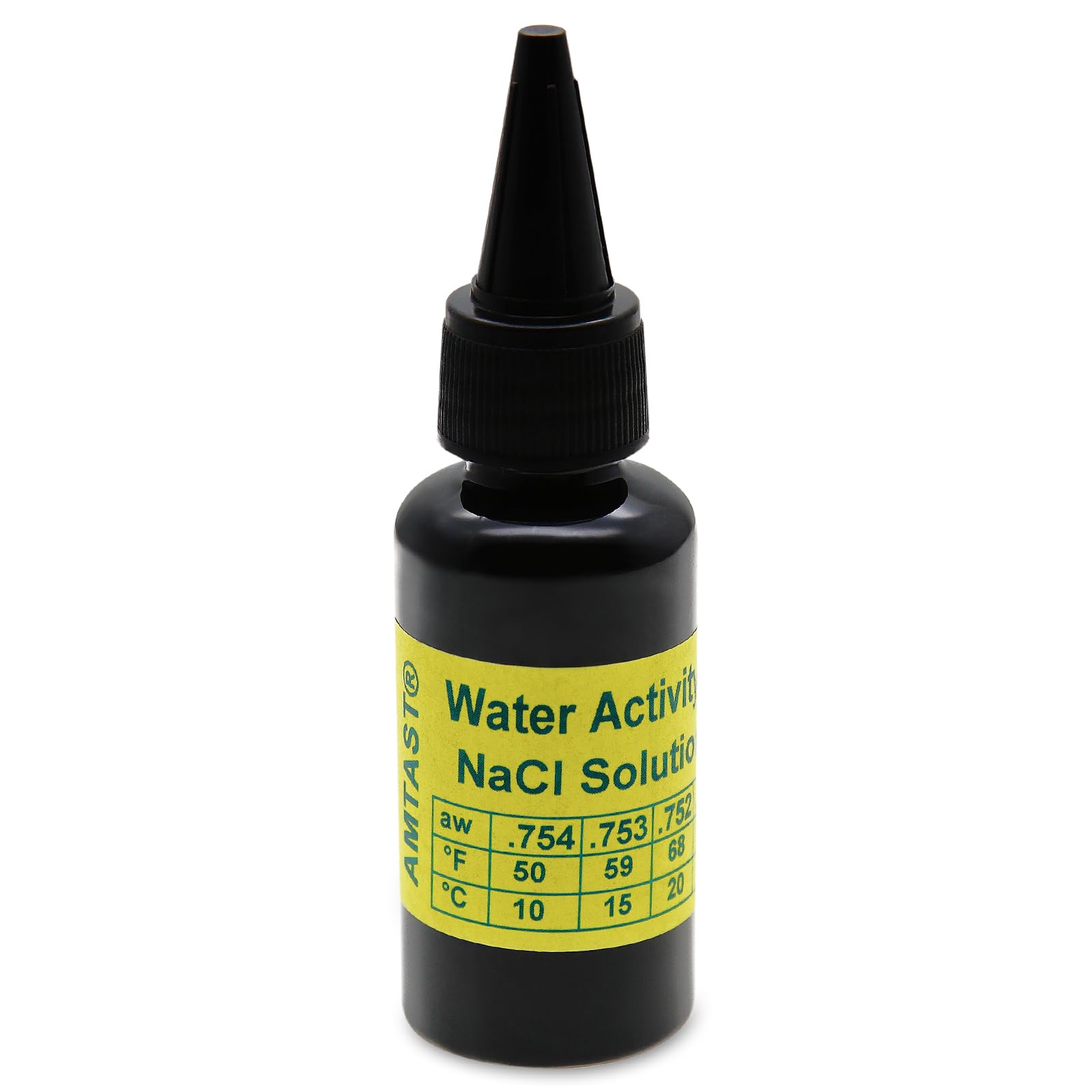 Water Activity Standard 0.75aw NaCl Solution Used for Water Activity Meter Calibration, Standard AW Value 25°C (77°F), 30ML per Bottle, Water Activity Standard Solution WA-60AC