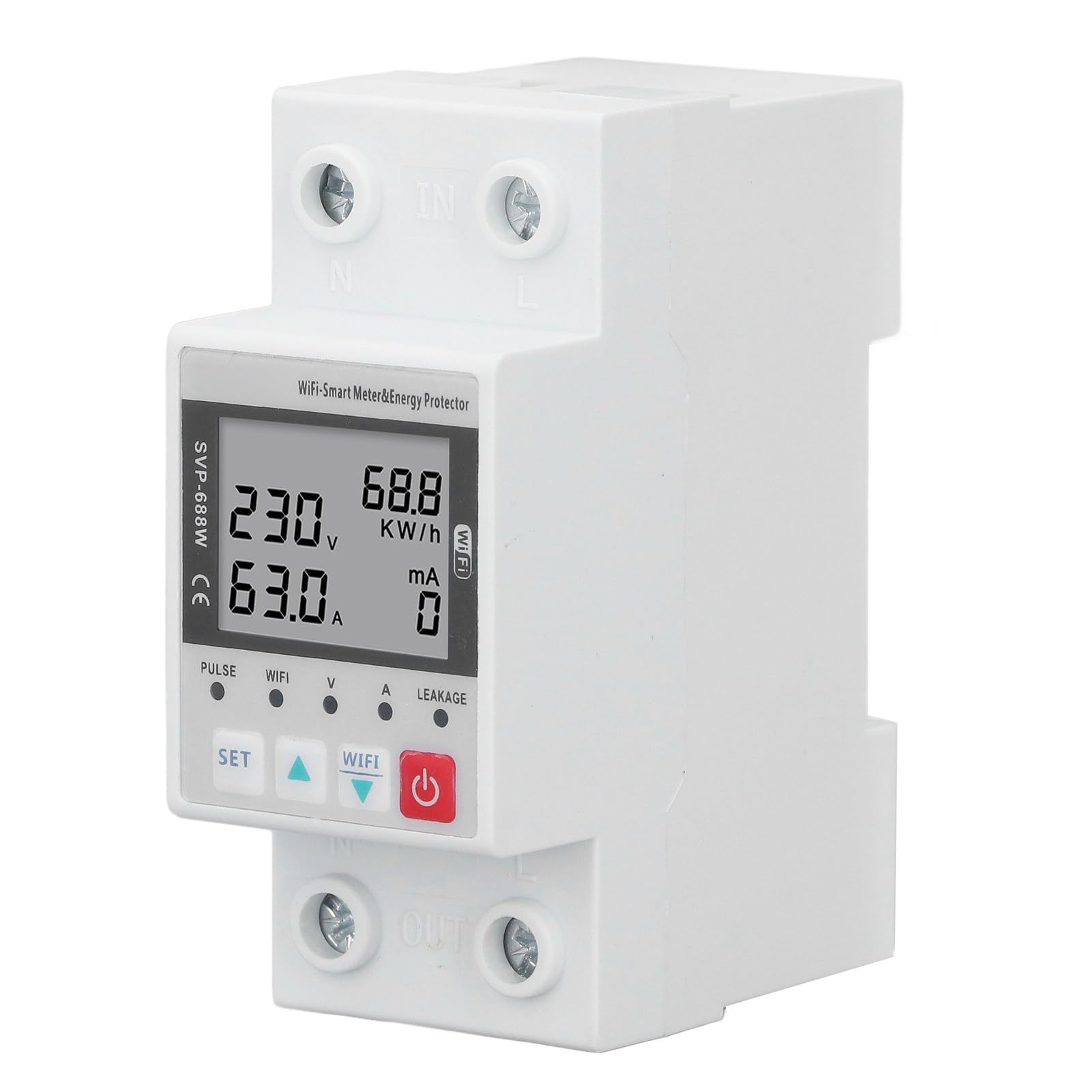 Protecteur d'alimentation WIFI 63A 230V avec contrôle à distance sans fil
