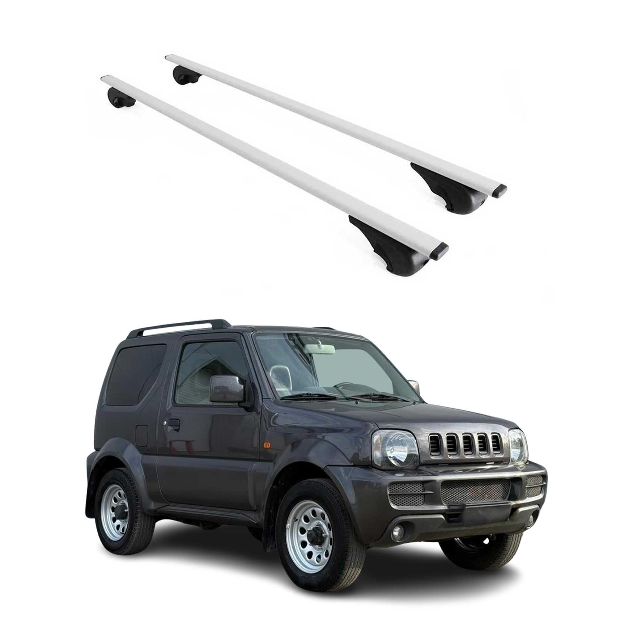 OMAC Dachträger für Suzuki Jimny 1998-2018 Stahl 2 Stangen Silber