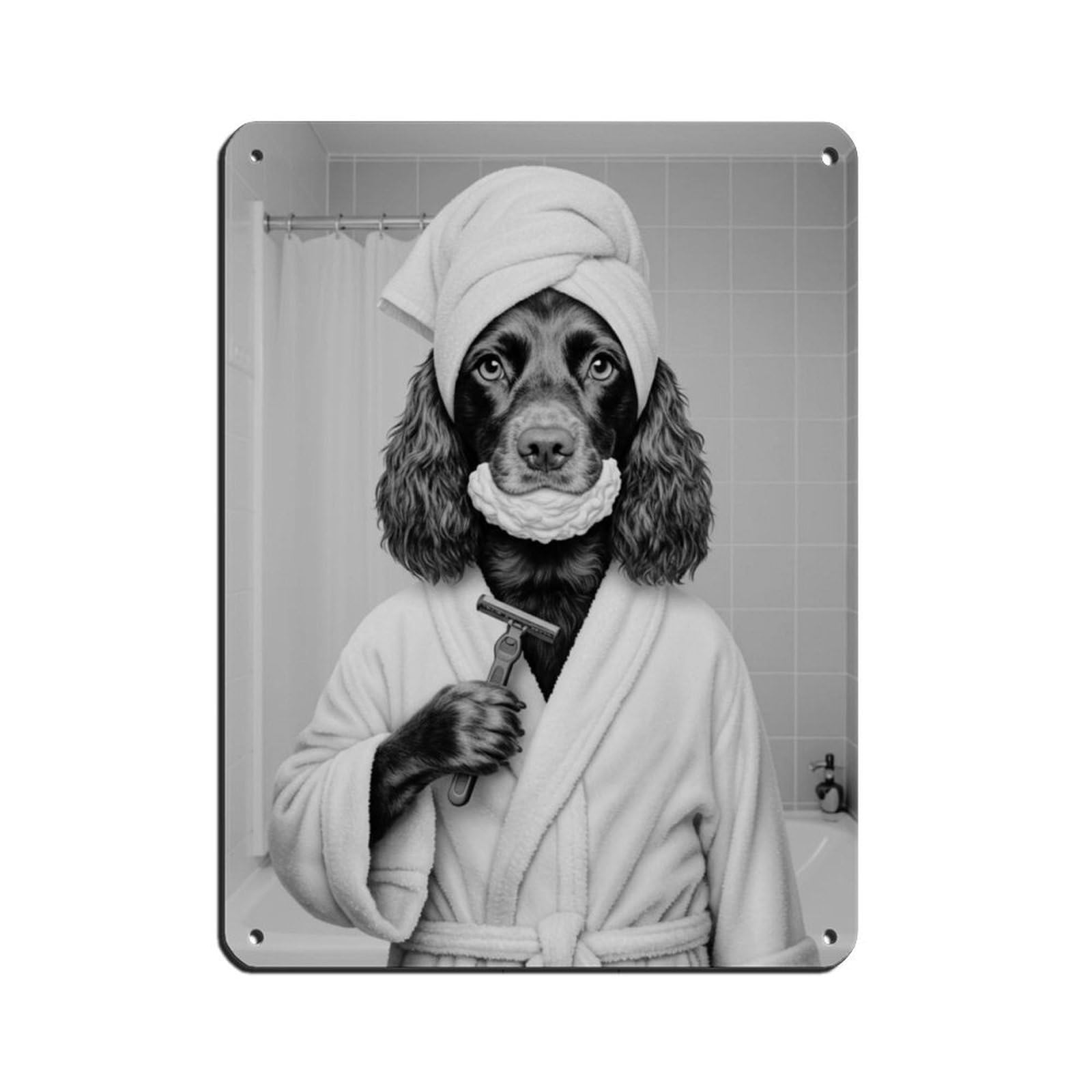 Boykin Spaniel Bathroom Art Retro Poster Metal Tin Sign Chic Art Retro Iron Painting Bar People Cave Cafe Family Garage Poster Wall Decoration 12x16inch(30x40cm)