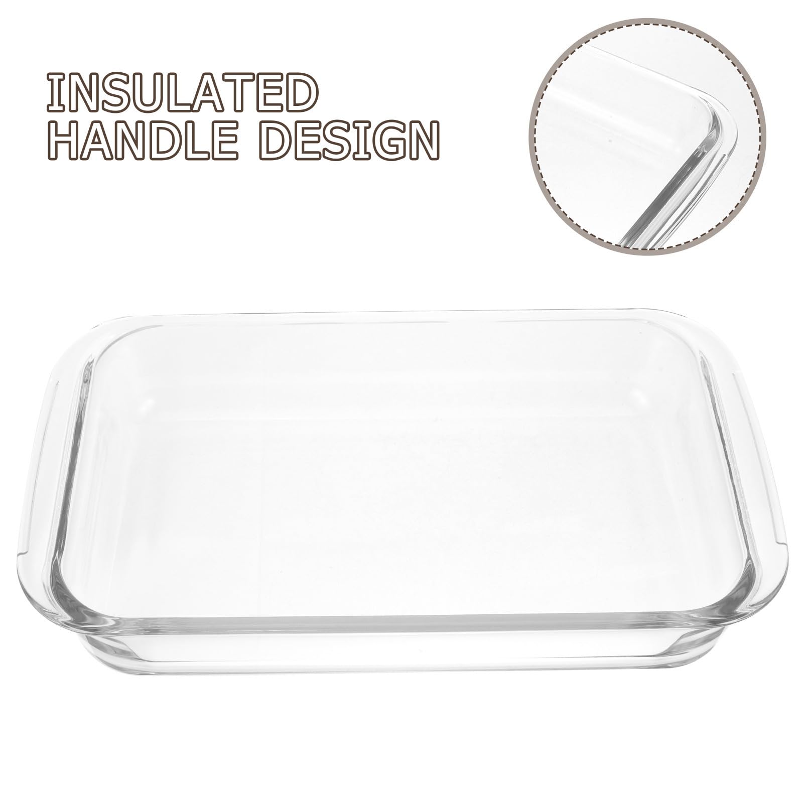 Toyvian Glas Backform aus Glas Ofenfest 2 Stück für Backofen Kuchenbackform Leicht zu Reinigen Hitzebeständig zum Backen von Rindfleisch und Ofen
