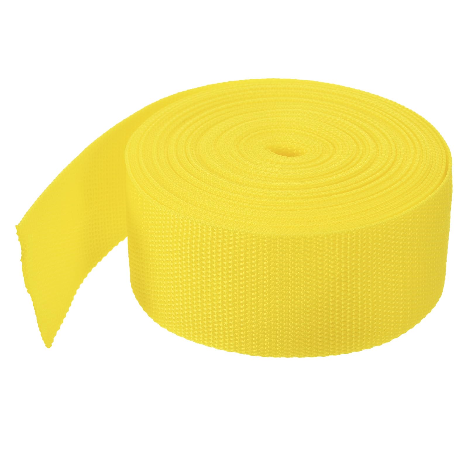 MECCANIXITY Lightweight Polypropylene Webbing Strap 2" 10 Yard Backpack Strapping Band Lemon Yellow for Outdoor Luggage Cargo Straps