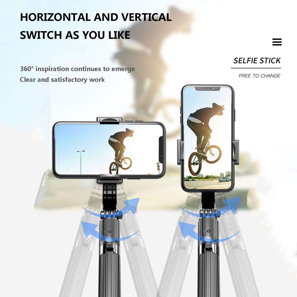 Stabilisateur de Cardan 3 Axes Compatible pour iPhone et Android Smartphone,Design Léger et Portable, Contrôle Intelligent Trépied
