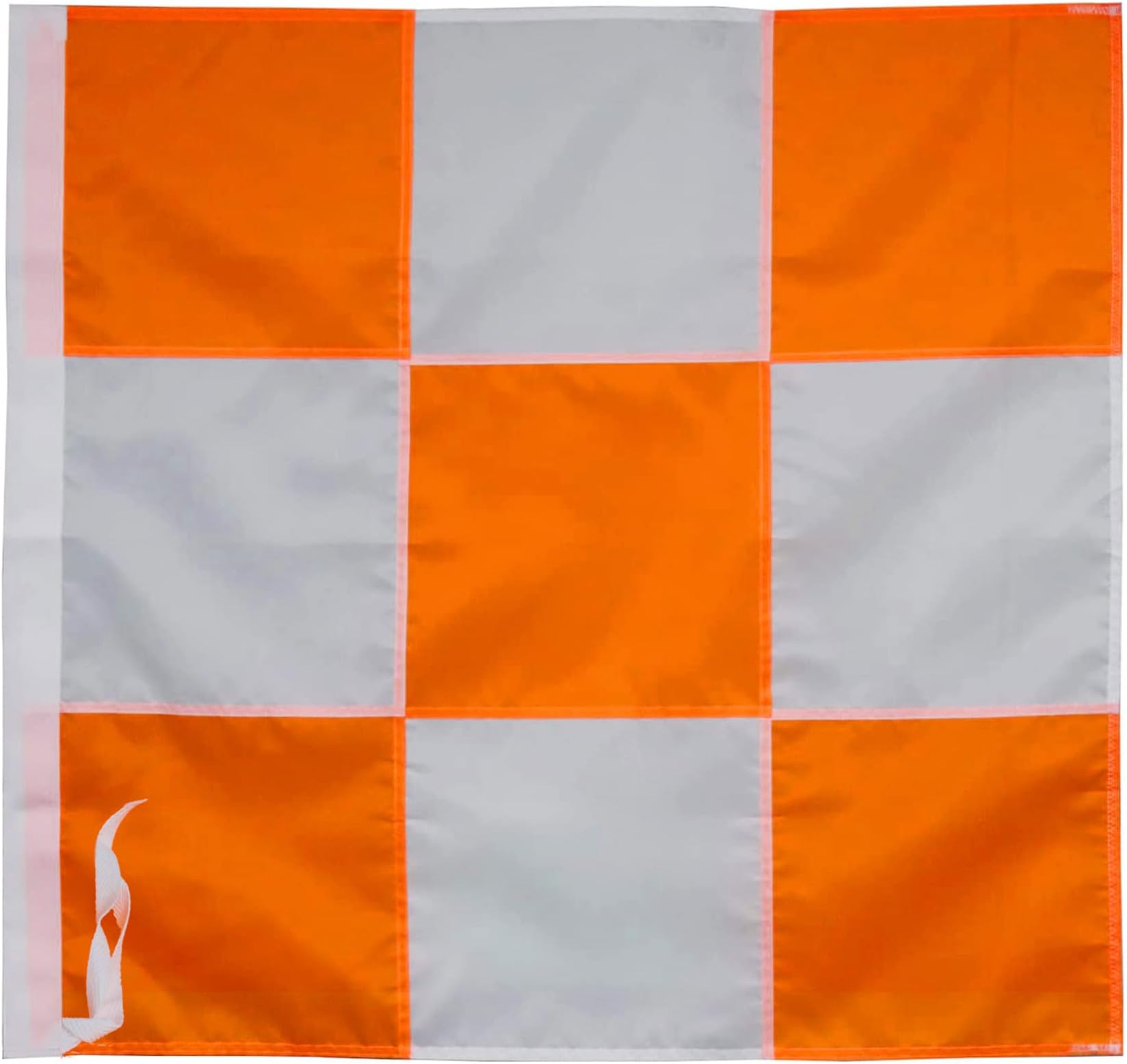 Heavy Duty Airport Flag Orange and White 36 x 36 Inch- Longest Lasting Oxford Nylon 210D | Airfield Vehicle Safety Flags Decoration Gift Yard House Banner