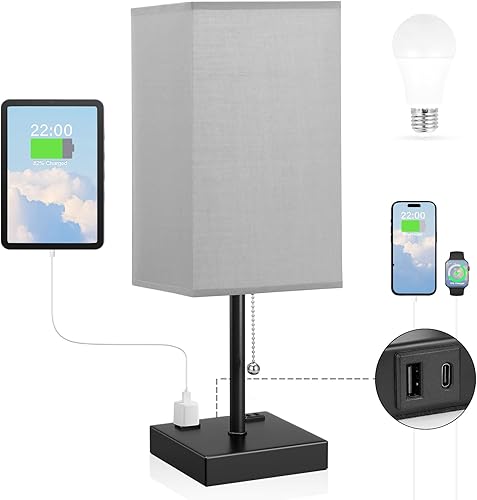 Miniatura 8 de aooshine Lámpara gris con base negra