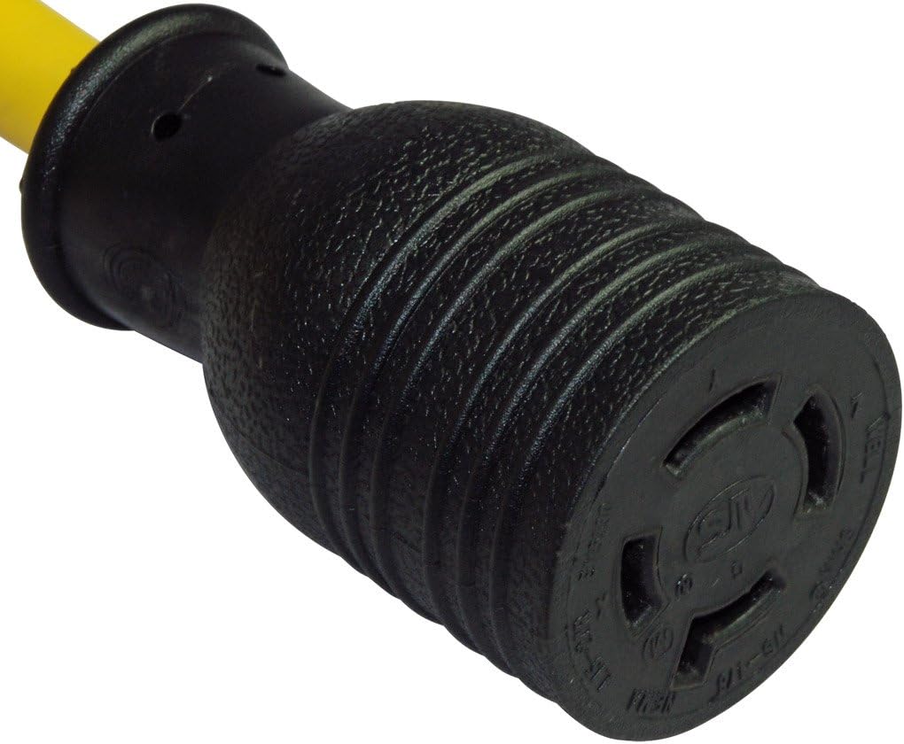 Conntek 20581-025 25-Feet 3Phase 20A 250V L15-20 SJTW 12/4 Locking Extension Cord
