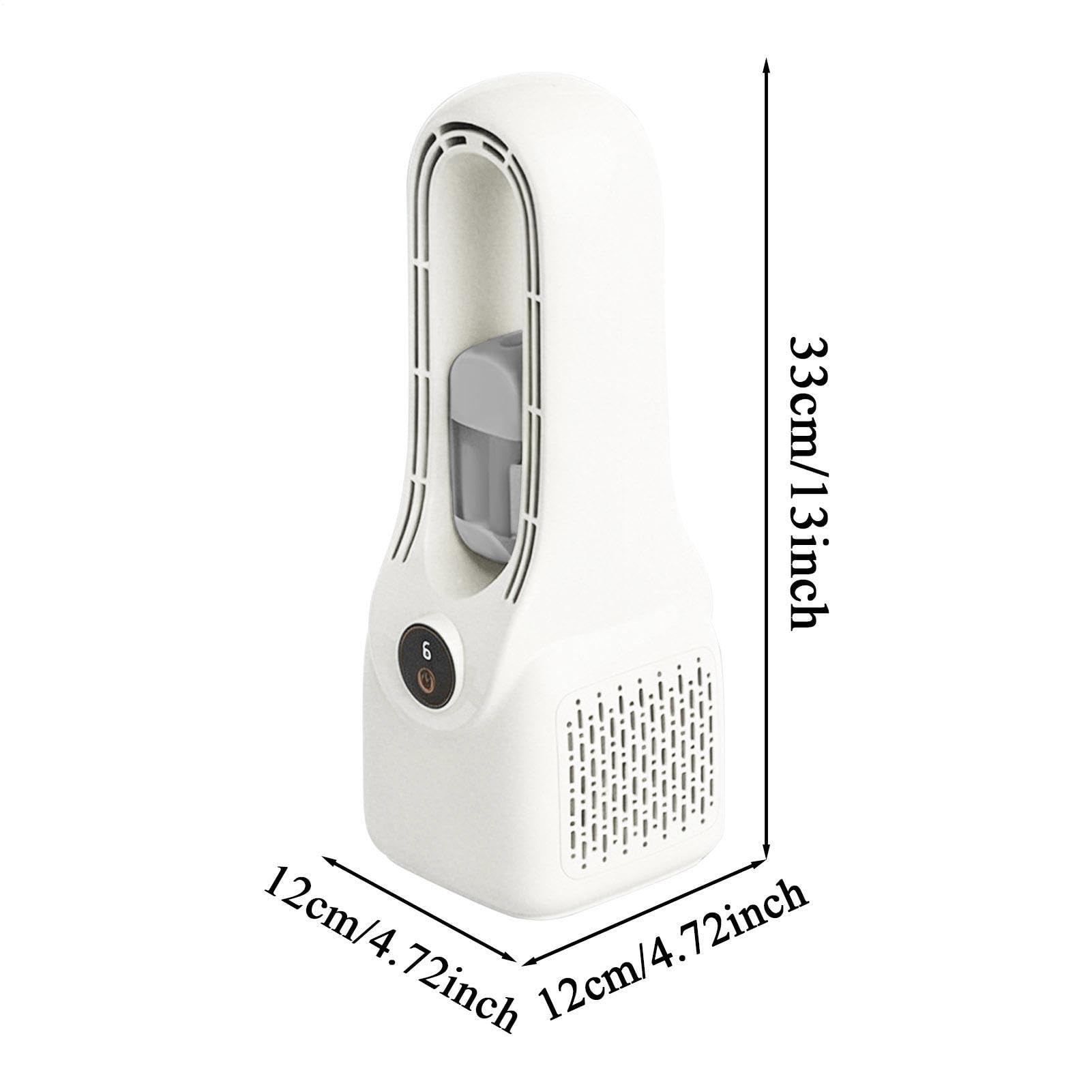 Ventilatore Da Scrivania Ricaricabile Ventilatore Senza Pale a 6 Velocità e | Fan a silenzioso, ricarica Type-C 1500mAh per Ufficio Casa Camera da Spiaggia