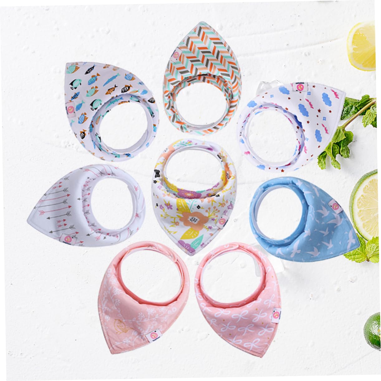 ifundom 16piezas Baberos De Algodón Para Bebés Toallas Absorbentes De Saliva y Baberos Para Dentición y Unisex Para