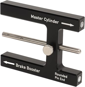 Brake Adjustment Tool, Aluminum Alloy Brake Booster Push Rod with Adjustable Pin for Master Cylinder, Power Brake Booster Adjustment Tool Compatible with Corvette C - F10