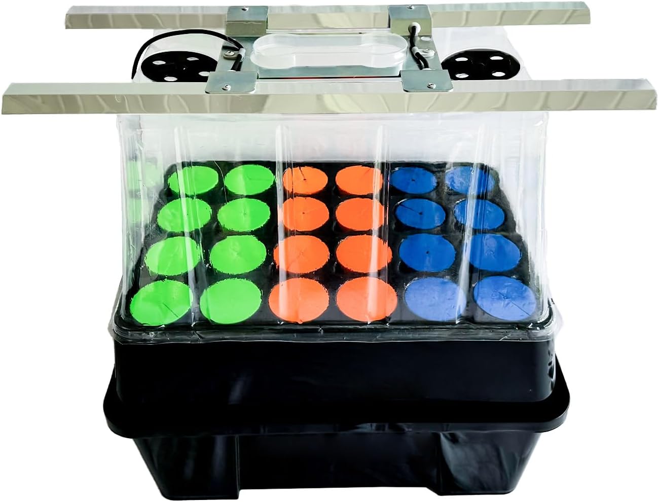 Viagrow® Clone Machine 24-Site Plastic Aeroponic Hydroponic System with 1020 Grow Light and 7 in. Humidity Dome/A Product of The Harvest Company™