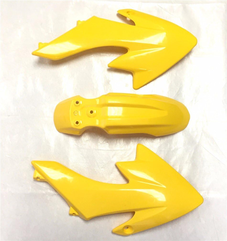 SEMT- Motorctcly Yellow Plastic Fender Kit Body Work Fairing Kit Compatible With CRF XR XR50 CRF50 Clone 125CC Pit Dirt Bike [B074MMSML8]