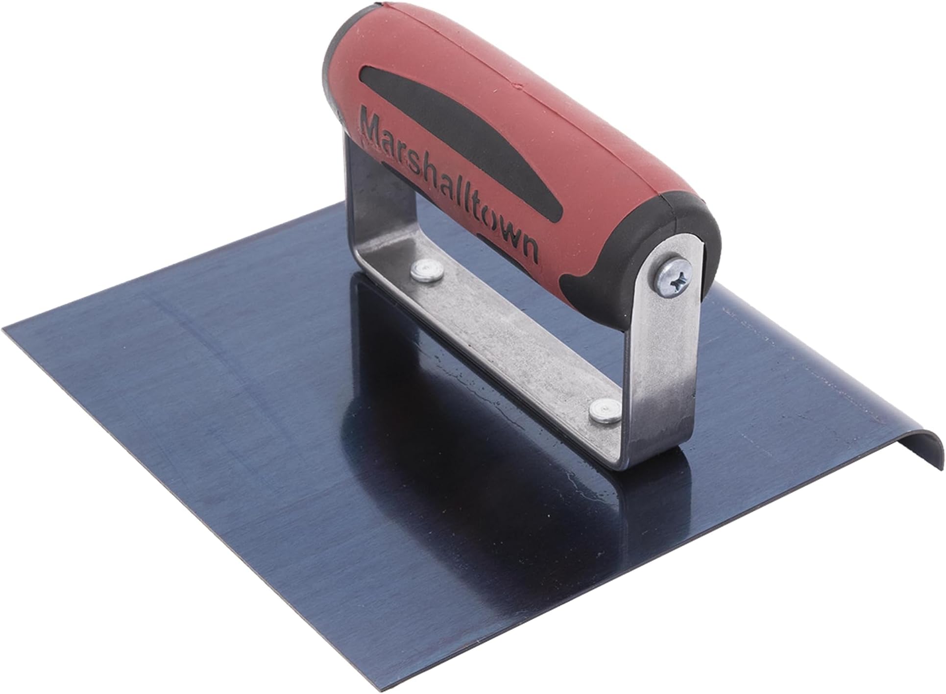 Marshalltown 163BD 6 x 6 Blue Steel Edge Trowel 1/2R, 5/8L DuraSoft Handle, 152x152 mm