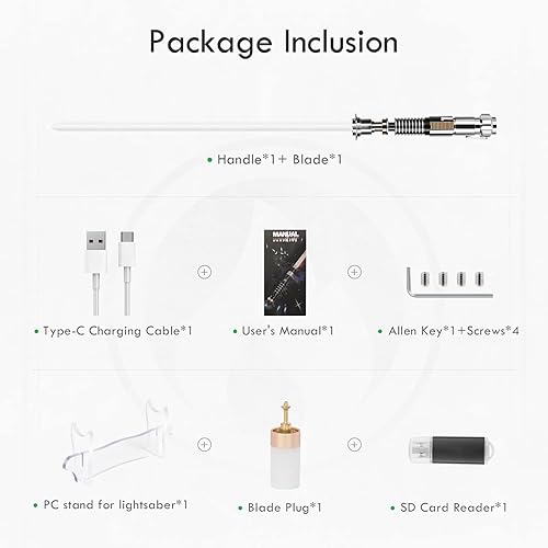 Miniatura 7 de CUSTOM SABER Sable de luz de xenopíxeles de oscilación suave, 34 fuentes de sonido, sable de luz que cambia de color infinito, empuñadura de