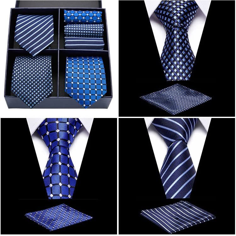 Set de corbatas y pañuelos de seda para hombre miniatura 3