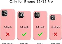 Vista 6 de DTTO Funda compatible con iPhone 12/12 Pro, a prueba de golpes, de silicona [serie Romance] [protección mejorada de cámara y pantalla] con cojín