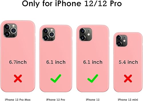 Miniatura 6 de DTTO Funda compatible con iPhone 1212 Pro, a prueba de golpes, de silicona serie Romance protección mejorada de cámara y pantalla con cojín de