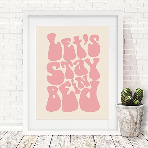 Miniatura 6 de Let's Stay In Bed Quote Print, Stay In Bed Poster, Bedroom Print, Bedroom Wall Art, Retro Bedroom Decor, 70s Retro Wall Art, Girls Room Wall Art,