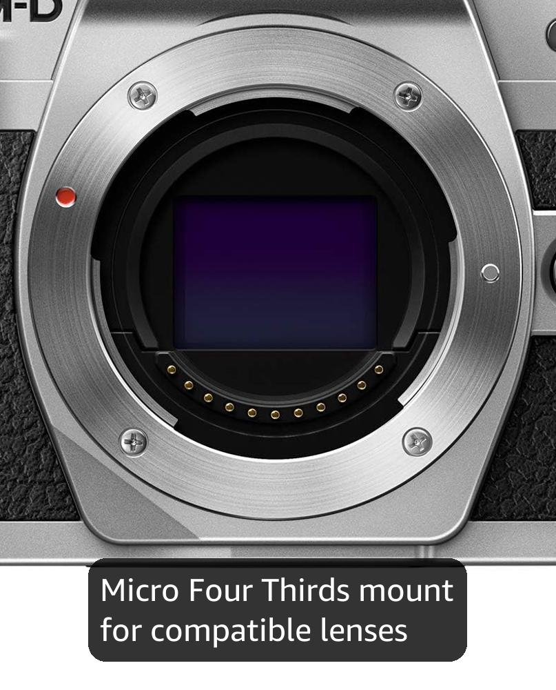 OM SYSTEM Olympus E-M10 Mark IV Silver Micro Four Thirds System Camera 20MP Sensor 5-Axis Image Stabilization 4K Video Wi-Fi