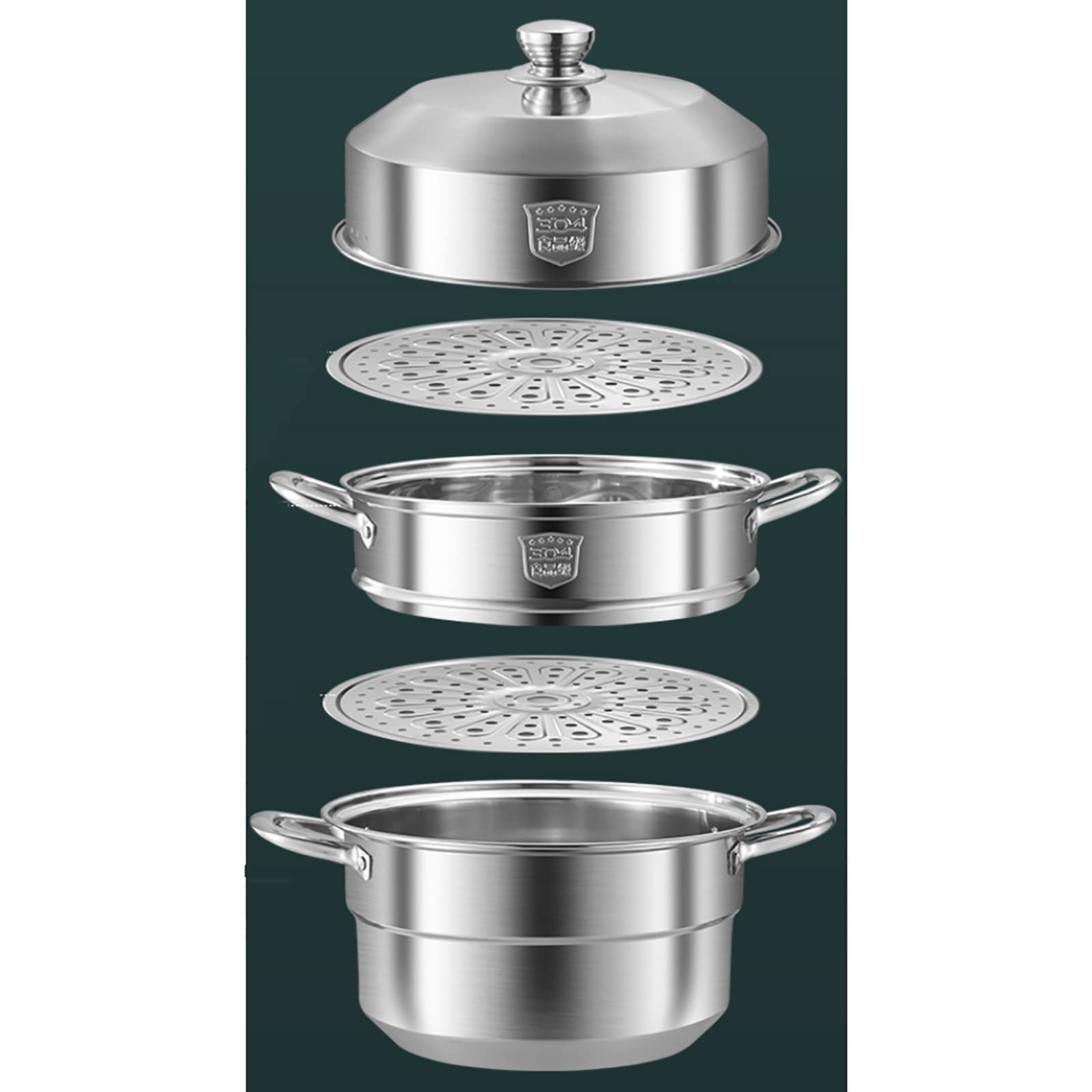 Dampfgartopf/Suppentopf/Edelstahl 304 In Lebensmittelqualität,Einteiliger Energiesammeltopfboden,Gedämpfte Meeresfrüchte,Hühnersuppe,Brei