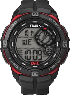 Timex UFC Rush Herren-Armbanduhr, 52 mm, schwarzes Armband, digitales Zifferblatt, schwarzes Gehäuse TW5M59100