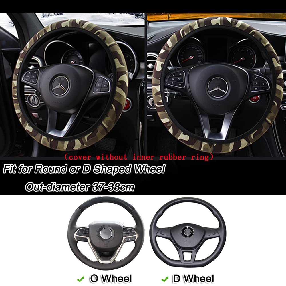 Set Coprivolante Auto In Neoprene Stampa Mucca - Include Coprifreno E Copricambio, Universale 37-39cm - Foto 7