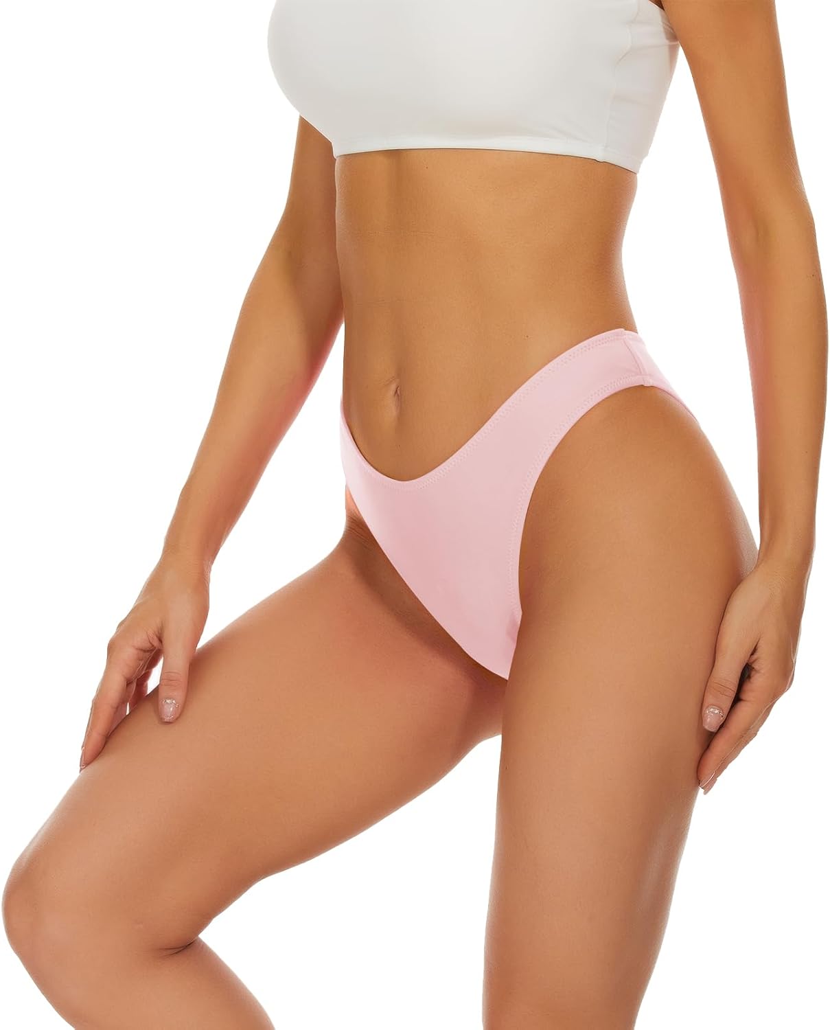 Bellecarrie Womens Cheeky Brazilian Scrunch Butt Bikini Bottoms Low Rise High Cut Sexy Womens Swim Bottoms - Image 3