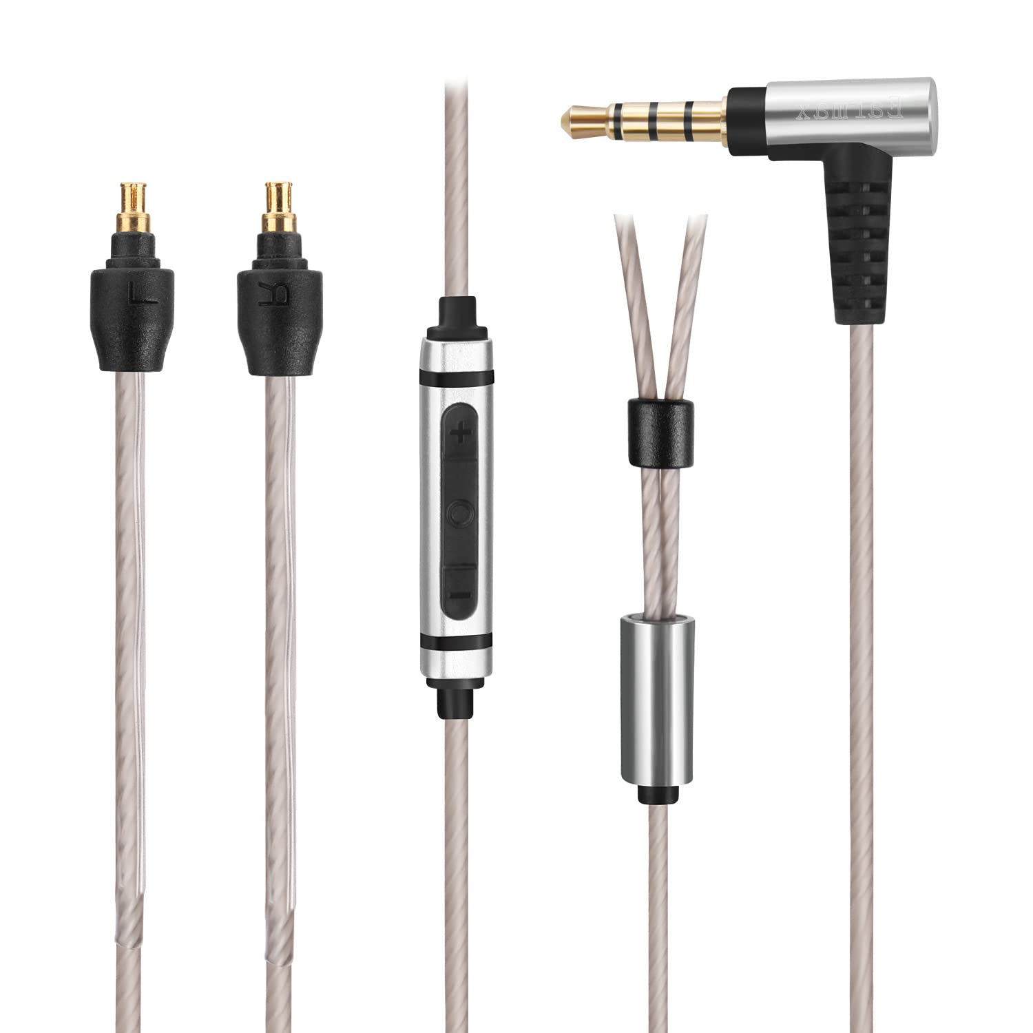 Silver Plated Audio Headphones Cable with Microphone for Sennheiser IE 40 PRO IE40PRO