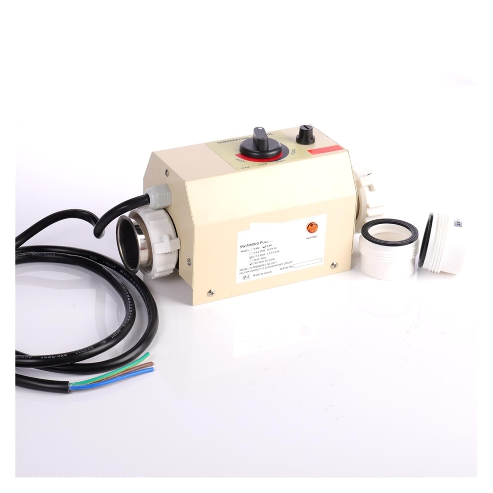 Podgrzewacz Basenowy, 3KW 50 HZ podgrzewacz do basenu i SPA wanna z hydromasażem termostat elektryczny wody