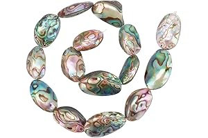 BENECREAT Abalone Shell Charms for Jewelry Making - 1 Strand of 15...