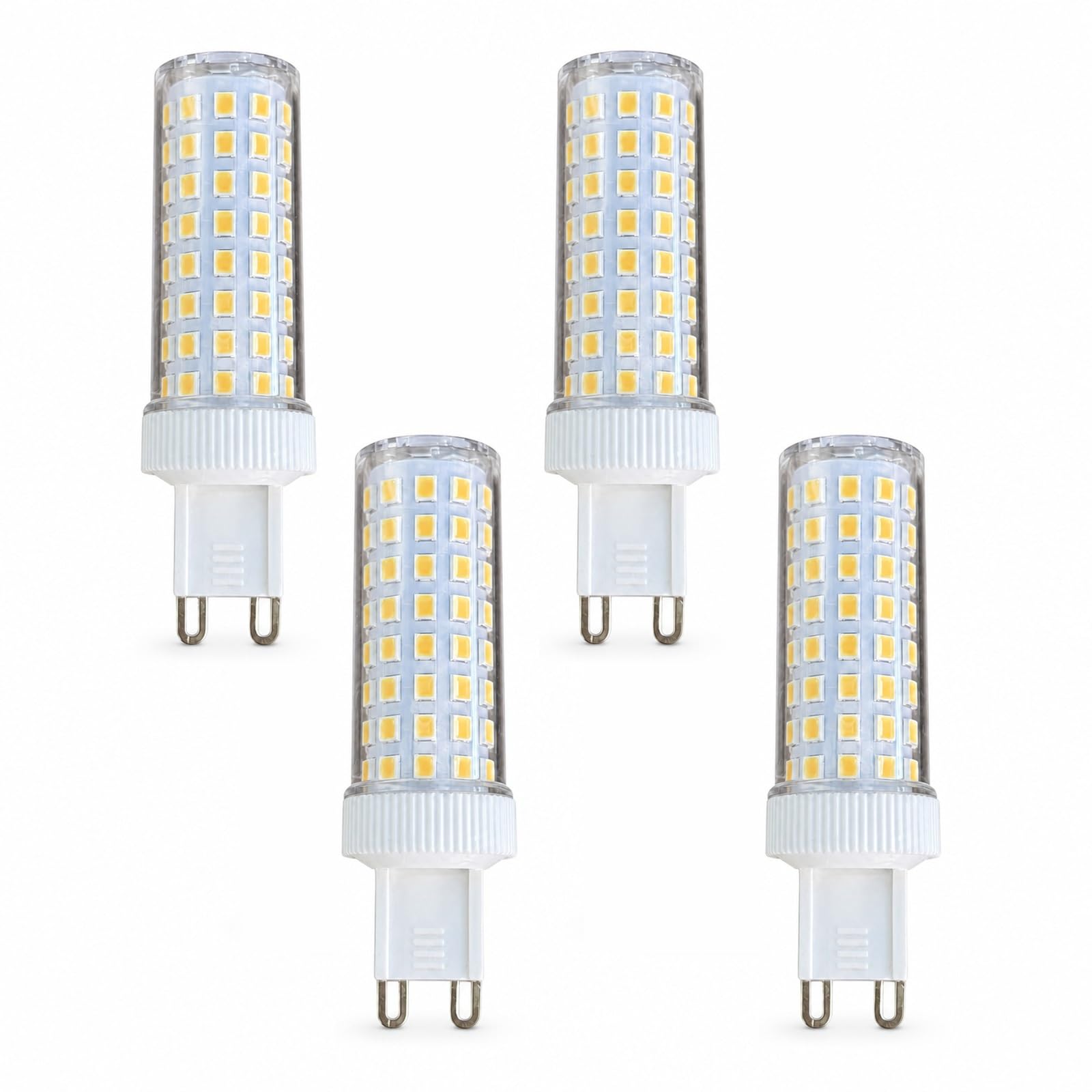 Lampadine LED a baionetta G9, 18W eq 140W, Sost. alogena, CRI>95, Alta luminosità, Senza sfarfallio, Per applique murale lampadario sospensione, Non dimmabile(Warm white 3000K,4 Pack)