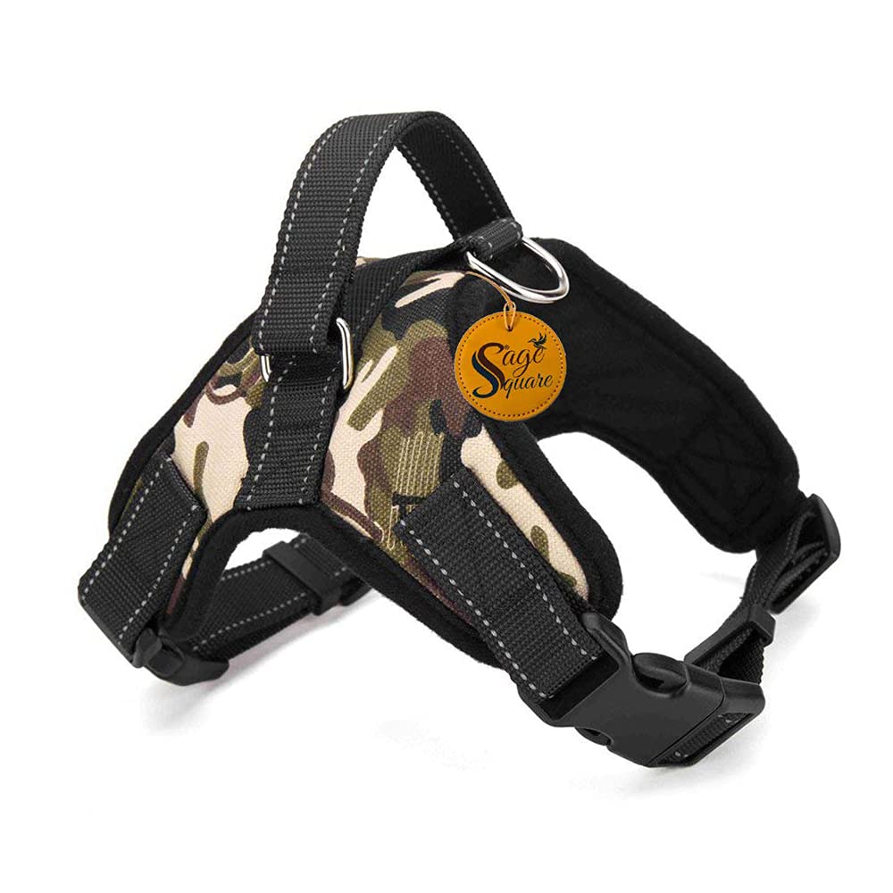 Sage Square Adjustable Cushion Padded Dog Sport Harness with Lifting Handle & Extra Comfortable (Medium) (B09C1QSPZF) Amazon Price History, Amazon Price Tracker