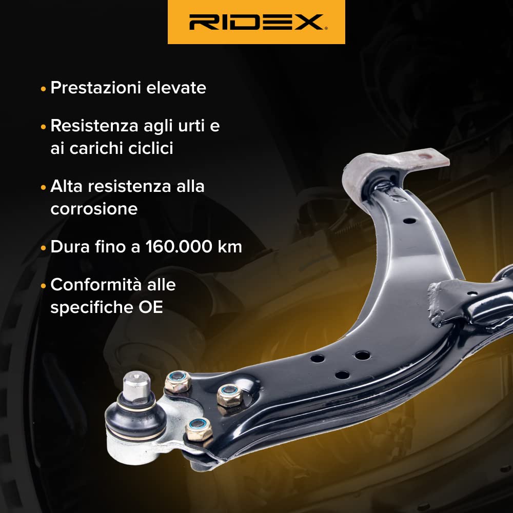Wahacz Zawieszenia Koła RIDEX 273C1772 przód prawo Kompatybilny z MERCEDES-BENZ Klasa S Sedan W222, V222, X222 Klasa S Cabrio A217